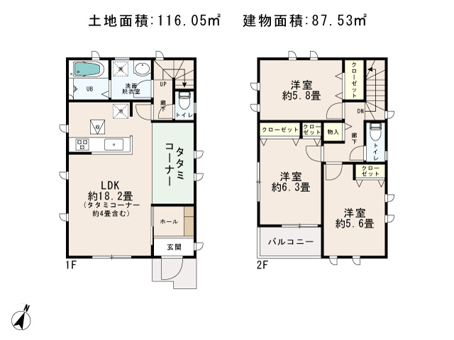 リビングに畳コーナーがある建売の新築一戸建て 羽村市富士見平 不動産屋のアイディアル ホーム